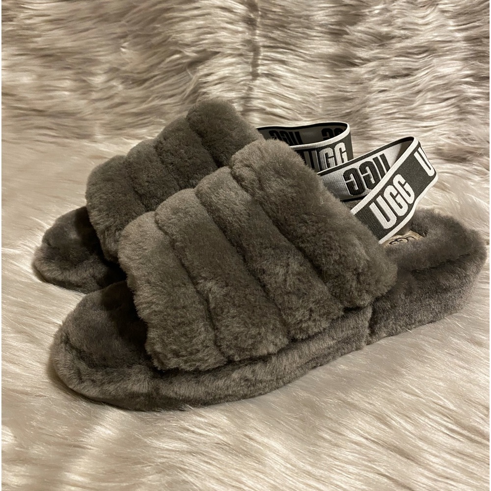 UGG Fluffy Platform Slippers